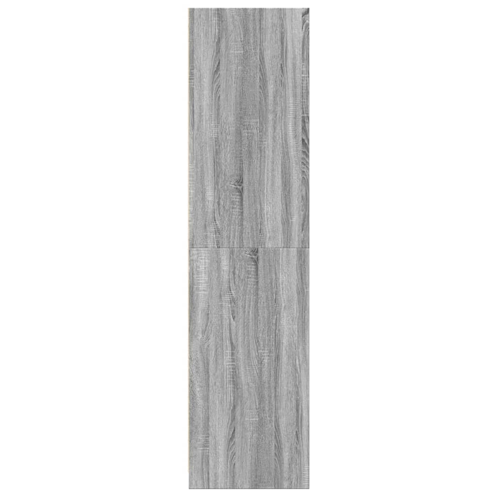 Armadio Grigio Sonoma 50x50x200 cm in Legno Multistrato