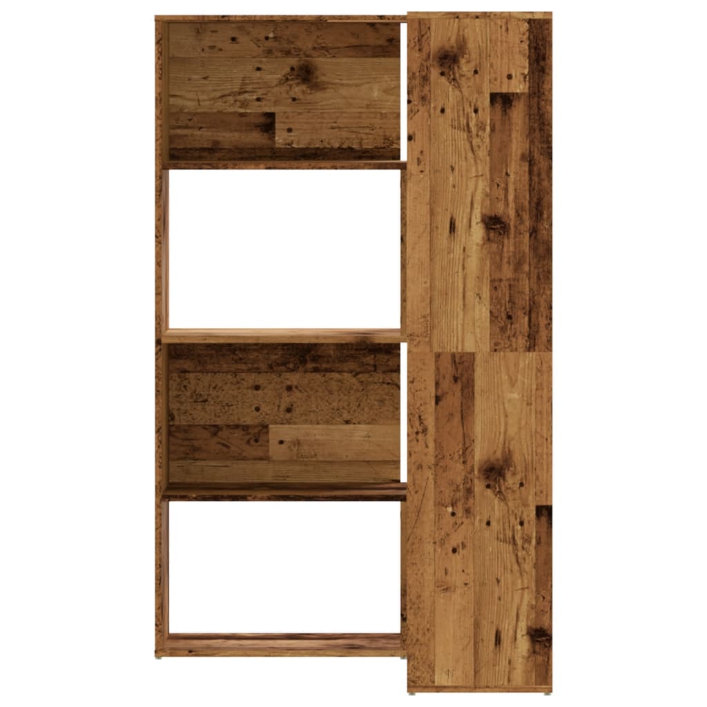 Libreria a 4 Ripiani Legno Vecchio 85x85x140 cm in Truciolare