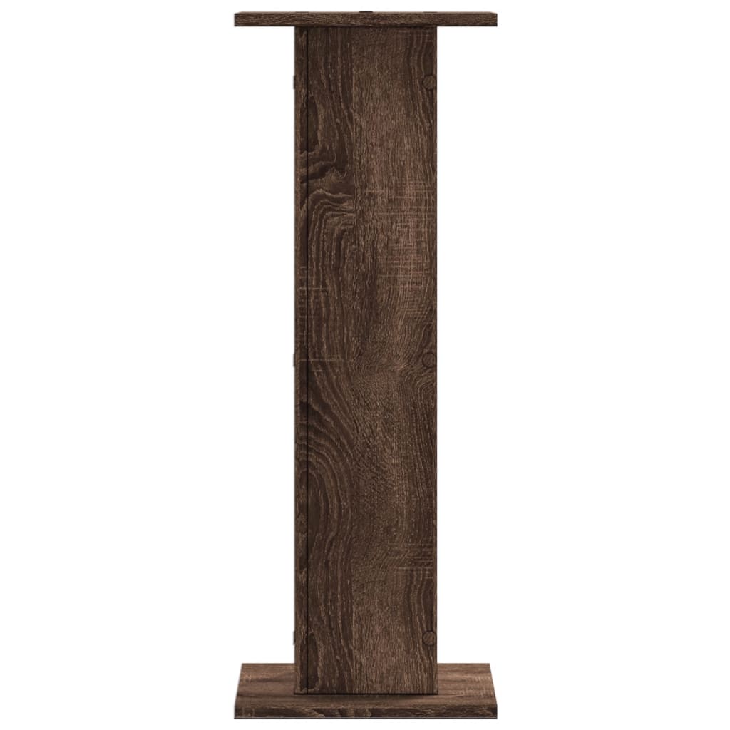 Supporti per Piante 2 pz Rovere Marrone 30x30x80 cm Truciolato