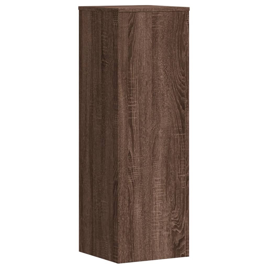 Supporti per Piante 2 pz Rovere Marrone 33x33x100cm Multistrato