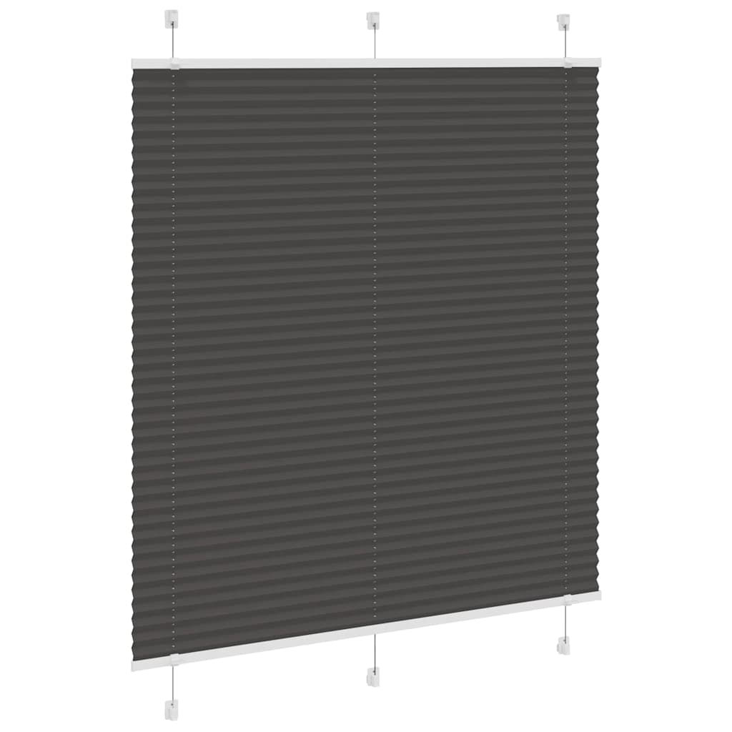 Tenda Plissettata Nera 120x150 cm Larghezza Tessuto 119,4 cm
