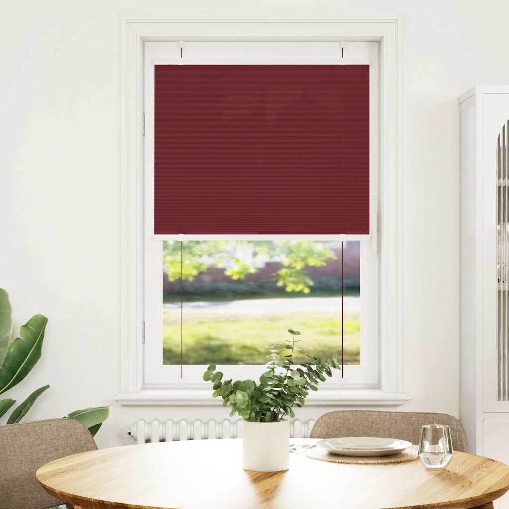Tenda Plissettata Rosso Bordeaux 70x150 cm Larghezza Tessuto