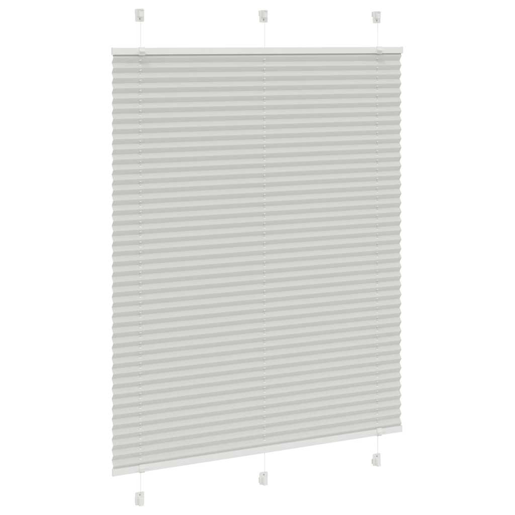 Tenda Plissettata Grigio Chiaro 105x150 cm Larghezza Tessuto