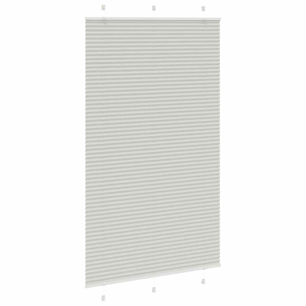 Tenda Plissettata Grigio Chiaro 115x200 cm Larghezza Tessuto
