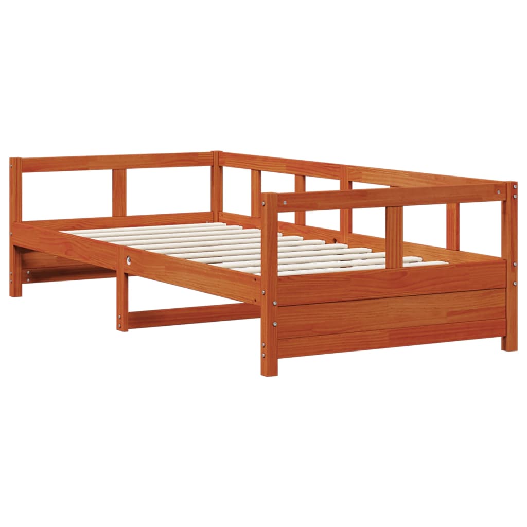 Dormeuse senza Materasso Marrone Cera 90x190 cm Legno di Pino
