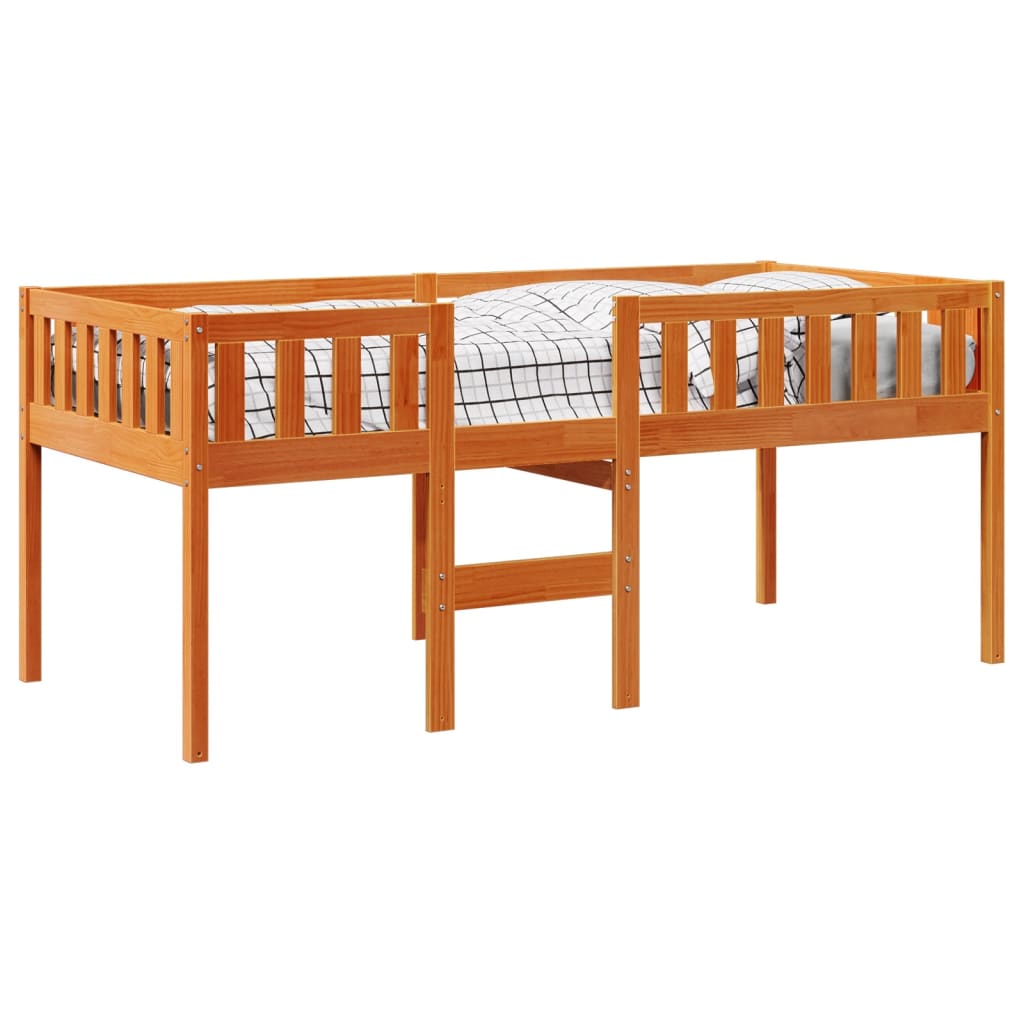 Letto Bambini senza Materasso Marrone Cera 75x190 cm Legno Pino