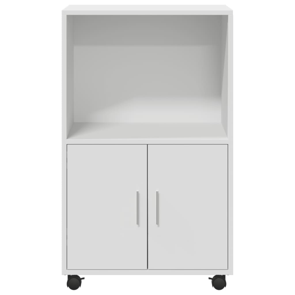 Mobile con Ruote Bianco 55x40x91 cm in Truciolato