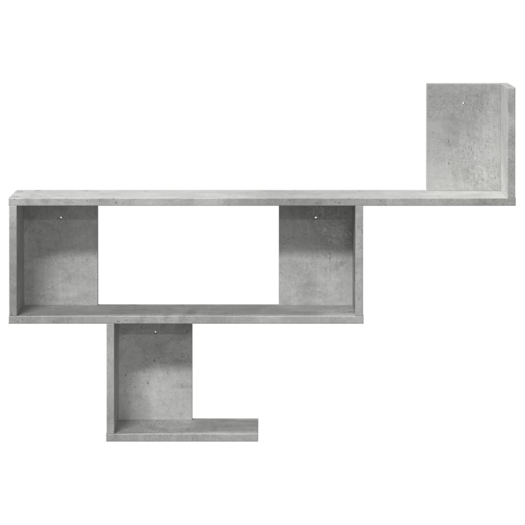 Scaffale a Muro Grigio Cemento 100x15x70 cm in Truciolato