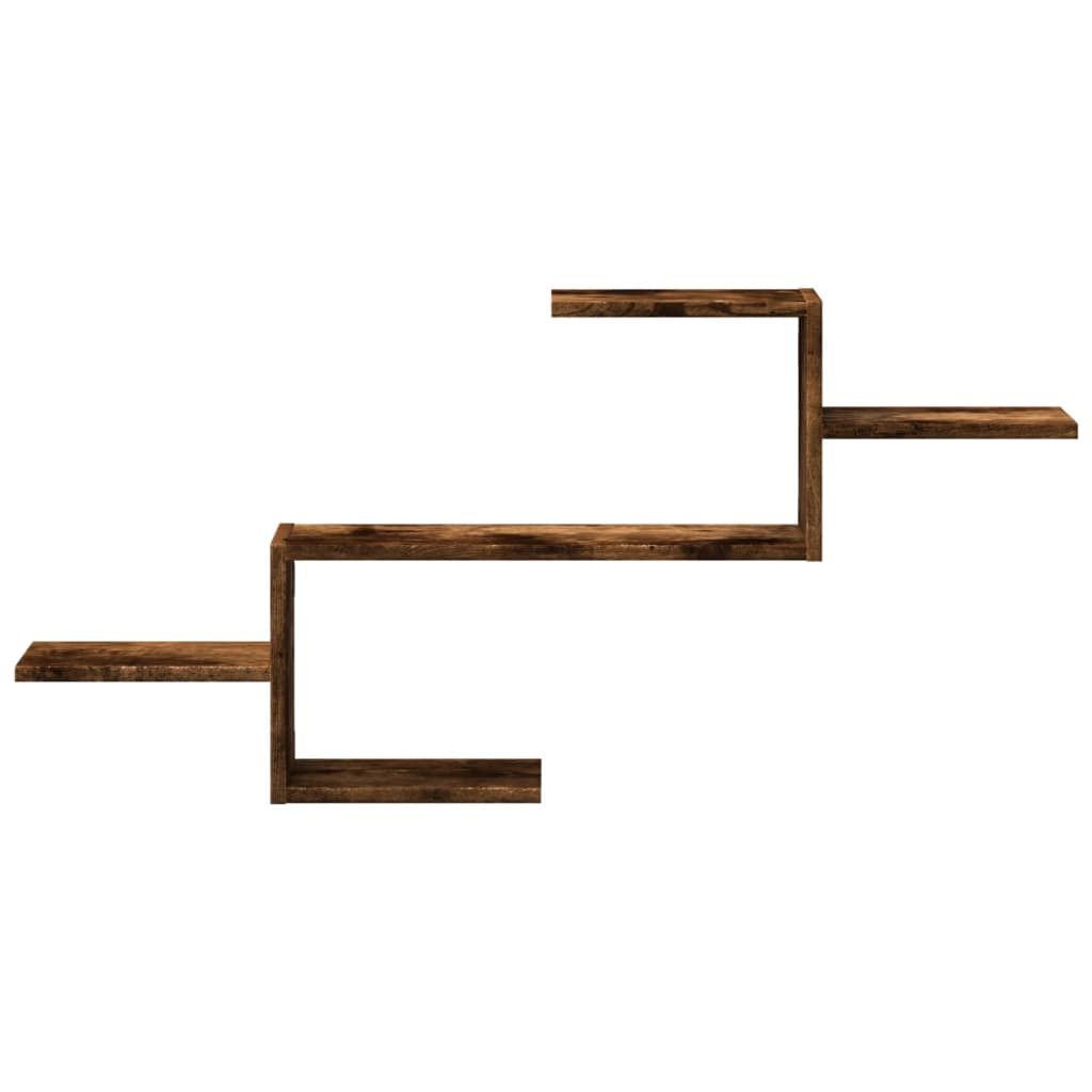 Scaffale a Muro Rovere Fumo 104x15x49 cm in Truciolato