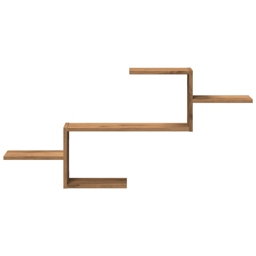 Scaffale a Parete Rovere Artigianale 104x15x49 cm in Truciolato