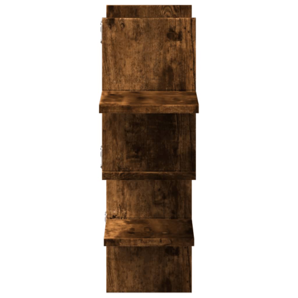 Mensola a Muro Rovere Fumo 124,5x18x60,5 cm in Truciolato