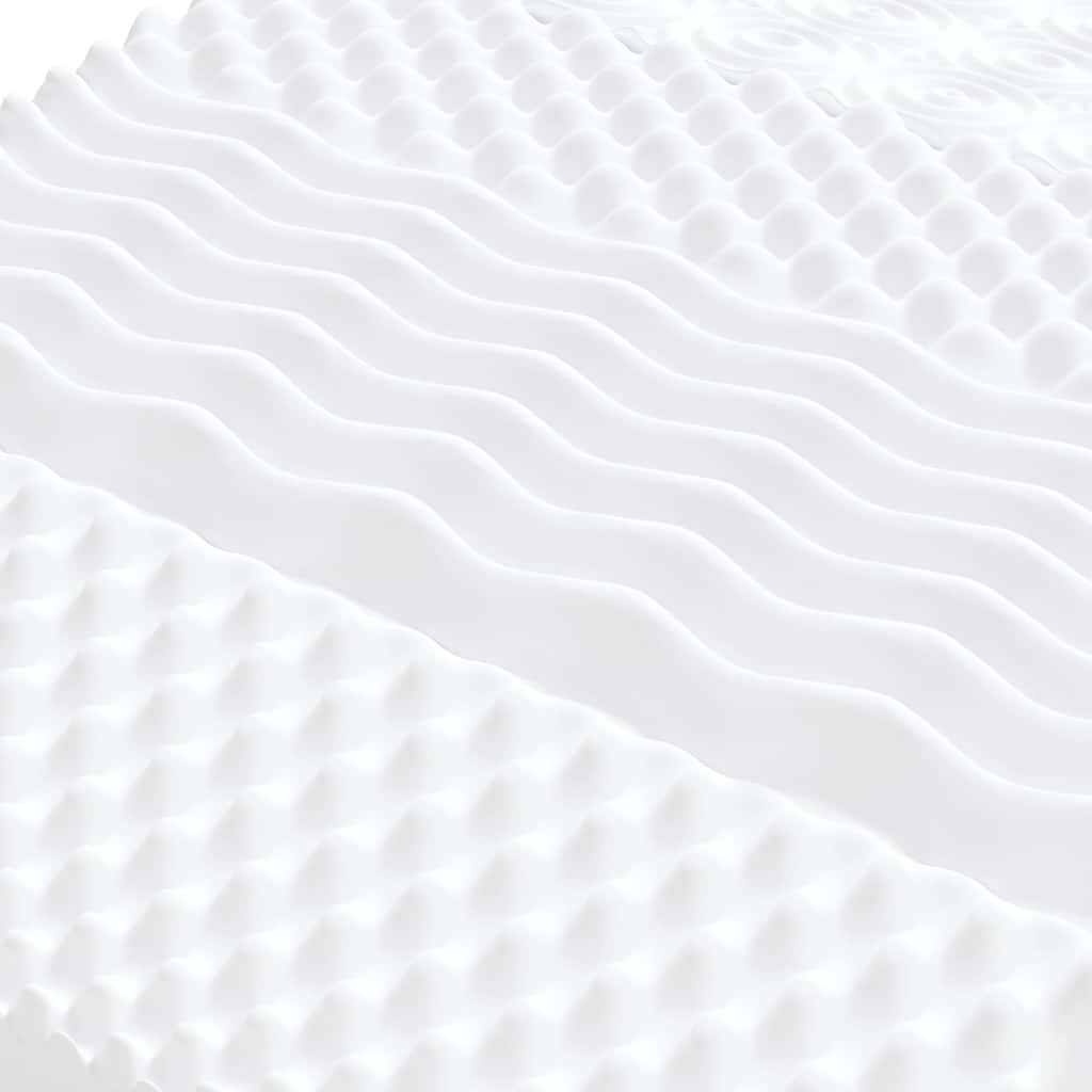 Materasso in Schiuma Bianco 80x220 cm 7 Zone Durezza 20 ILD