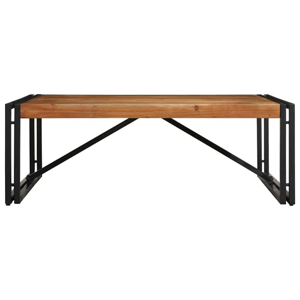 Tavolino Salotto 100x100x35 cm Legno Massello di Acacia