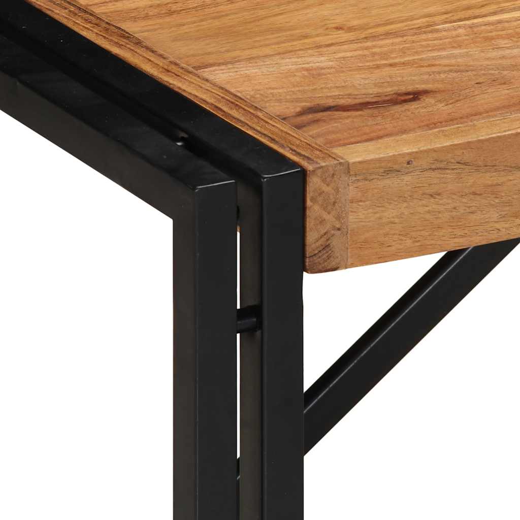 Tavolino da Salotto 80x40x35 cm in Legno Massello di Acacia