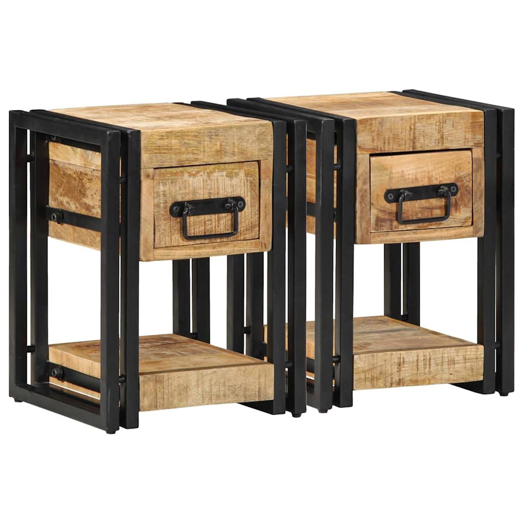 Armadio da Notte con cassetto 2 pcs Marrone 30 x 30 x 40 cm