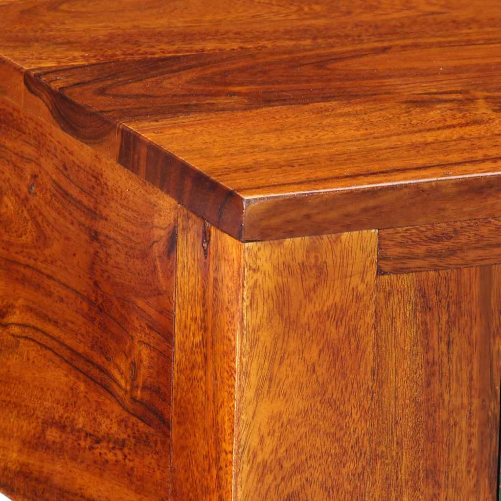 Comodini 2 pz 40x40x36 cm in Legno Massello di Acacia