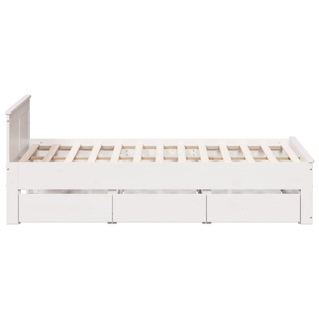 Giroletto senza Materasso con Testata Bianco 140x200 cm Pino