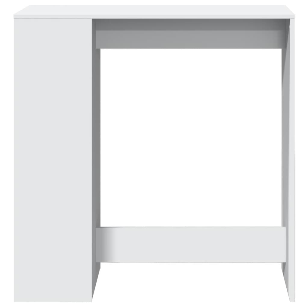 Tavolo Bar con Rastrelliera Bianco 101x40x103,5 cm Multistrato