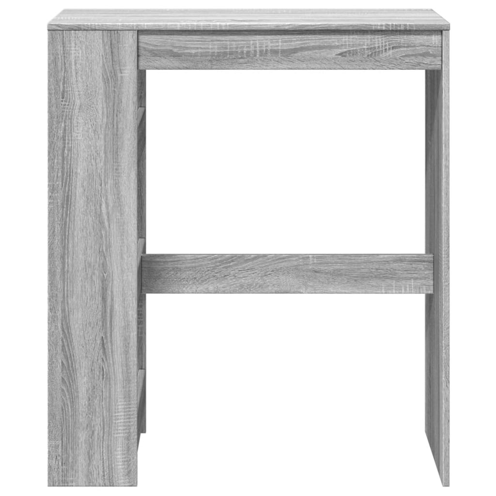 Tavolo Bar con Rastrelliera Grigio 90x40x103,5 cm Multistrato