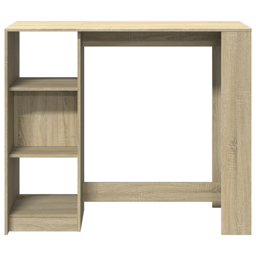 Tavolo Bar con Ripiano Rovere Sonoma 124x46x103,5cm Multistrato