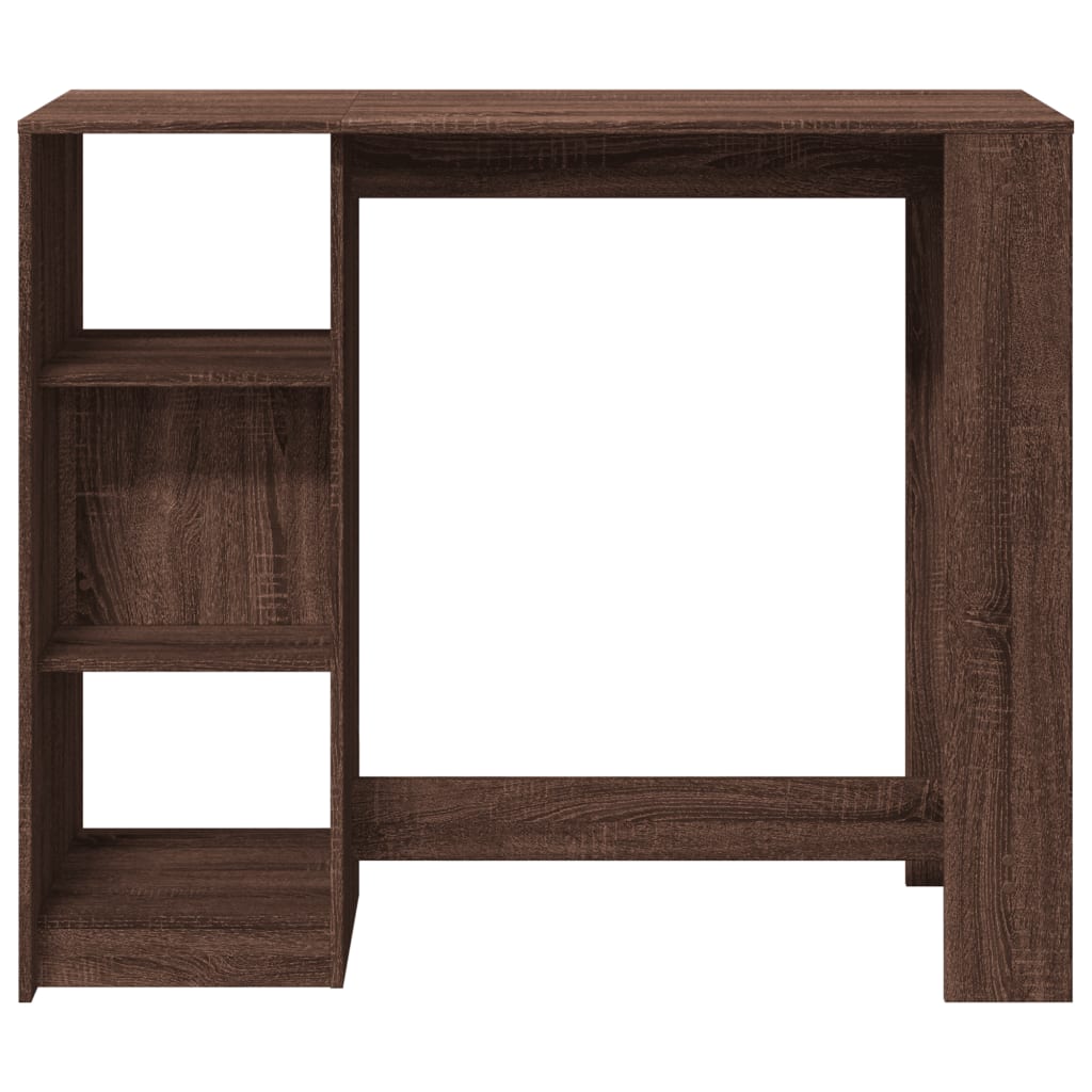 Tavolo Bar Ripiano Rovere Marrone 124x46x103,5 cm Multistrato