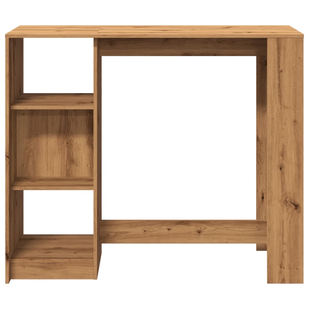 Tavolo Bar con Ripiano Rovere 124x46x103,5 cm Multistrato