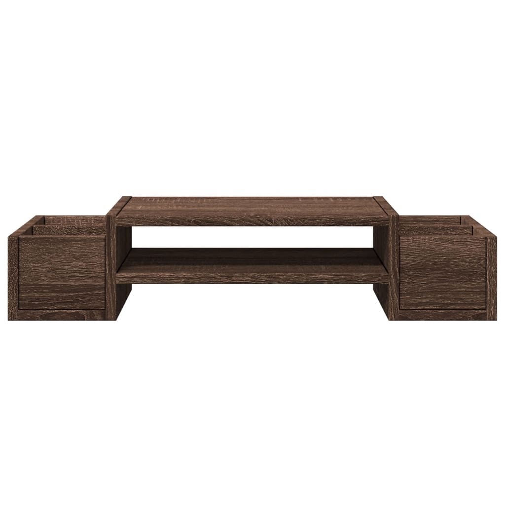 Supporto Monitor con Contenitore Marrone 70x27x15 cm Truciolato