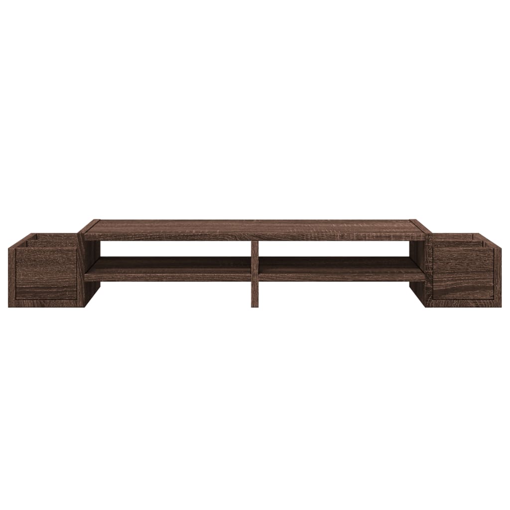 Supporto Monitor con Cassetti Marrone 100x27x15cm in Truciolato