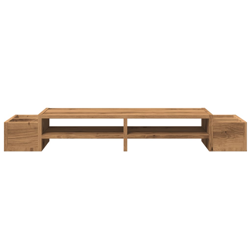 Supporto Monitor con Contenitore Rovere 100x27x15 cm Truciolato