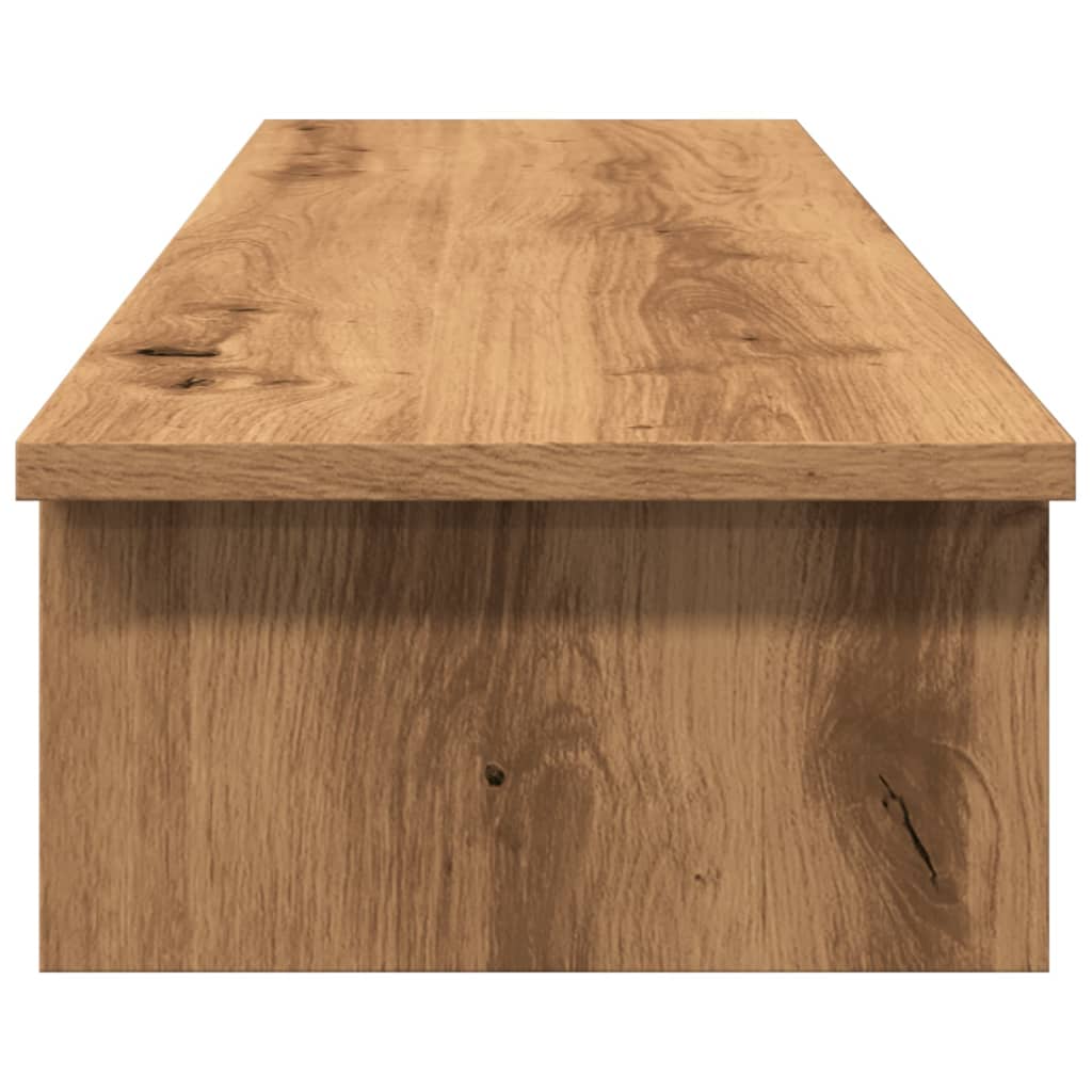 Supporto per Monitor Rovere Artigianale 100x27x15 cm Truciolato
