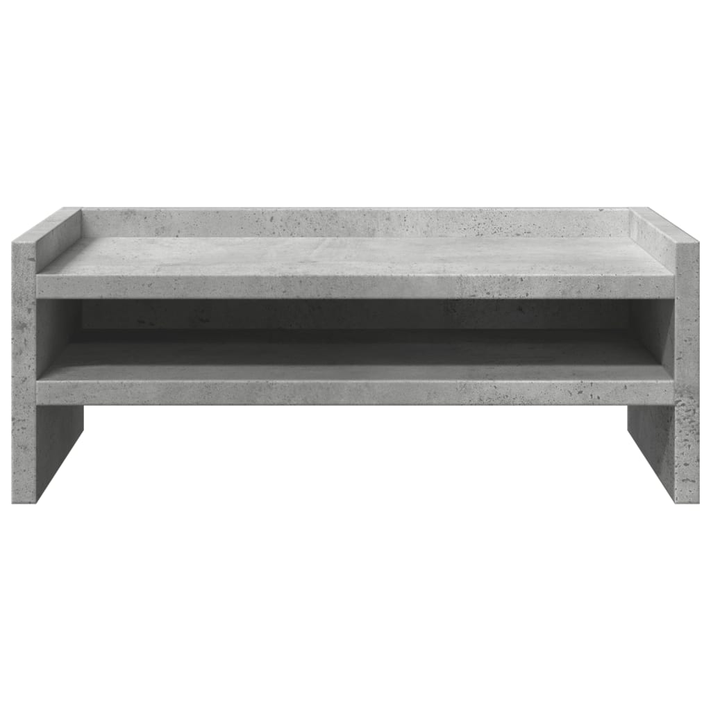 Supporto Monitor Grigio Cemento 42x24x16 cm Legno Multistrato