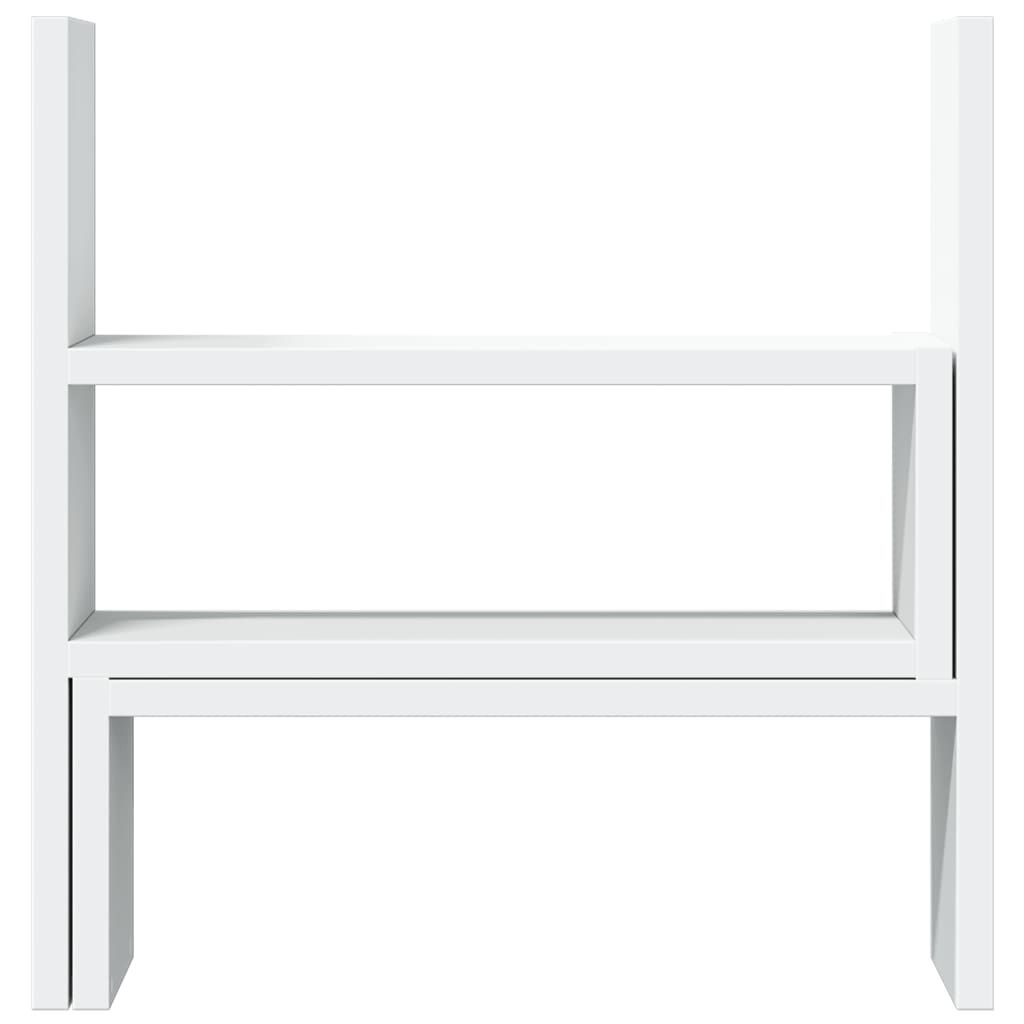 Organizer Scrivania Regolabile Bianco 40x17x41 cm in Truciolato