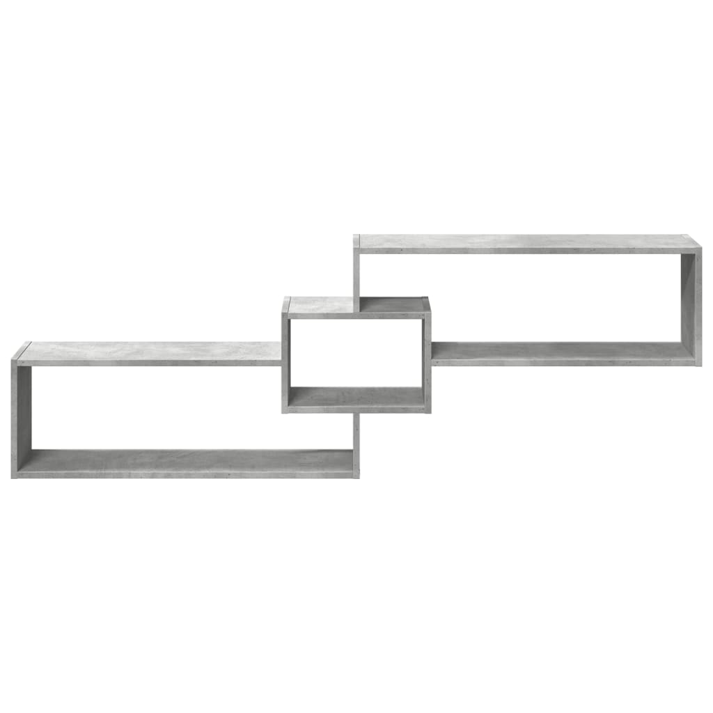 Mobile a Parete 158x18x53cm Grigio Cemento in Legno Multistrato