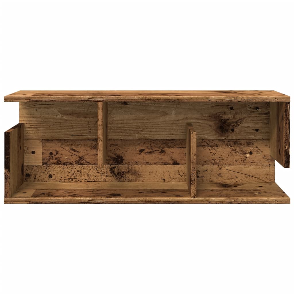 Mobile a Parete 80x20x30 cm Legno Antico in Legno Multistrato