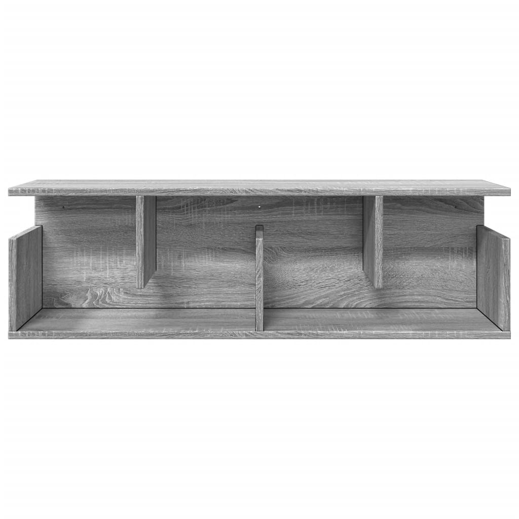 Mobile a Parete 100x20x30 cm Grigio Sonoma in Legno Multistrato