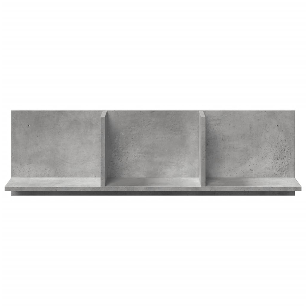 Mobile a Parete 100x16,5x30 cm Grigio Cemento in Truciolato