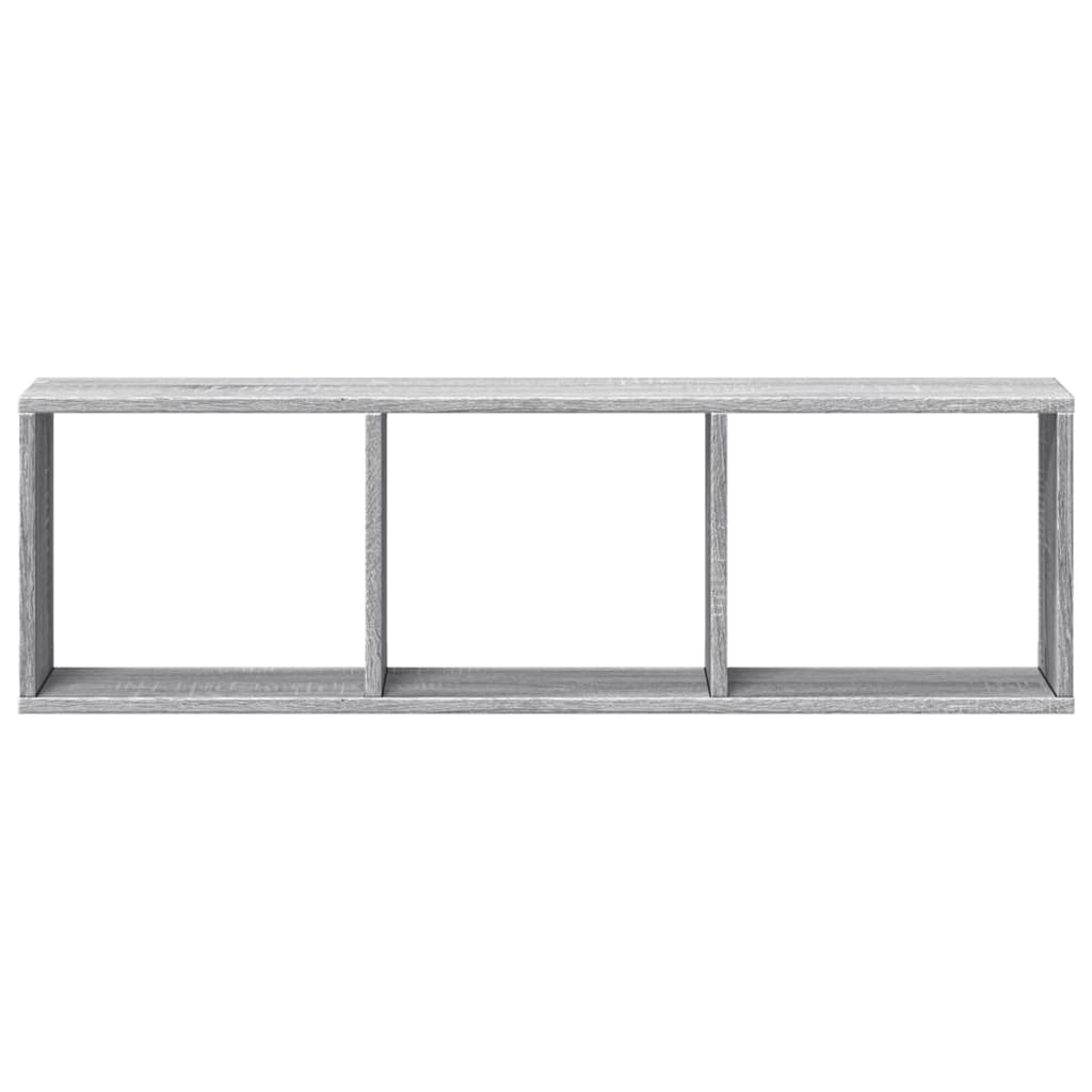 Mobile a Parete 100x16x30 cm Grigio Sonoma in Legno Multistrato