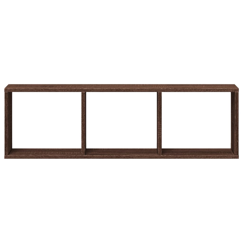 Mobile a Parete 100x16x30cm Rovere Marrone in Legno Multistrato