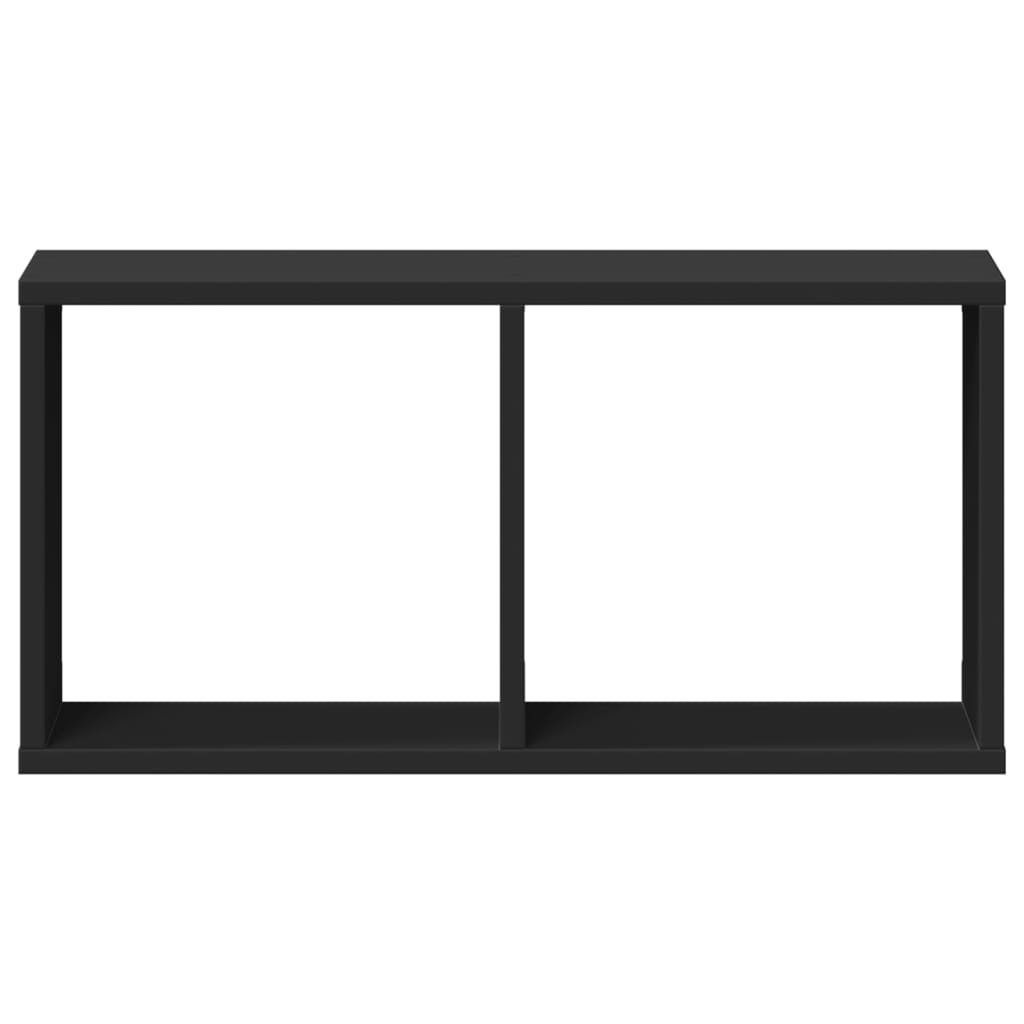 Mobile a Parete 60x16x30 cm Nero in Legno Multistrato