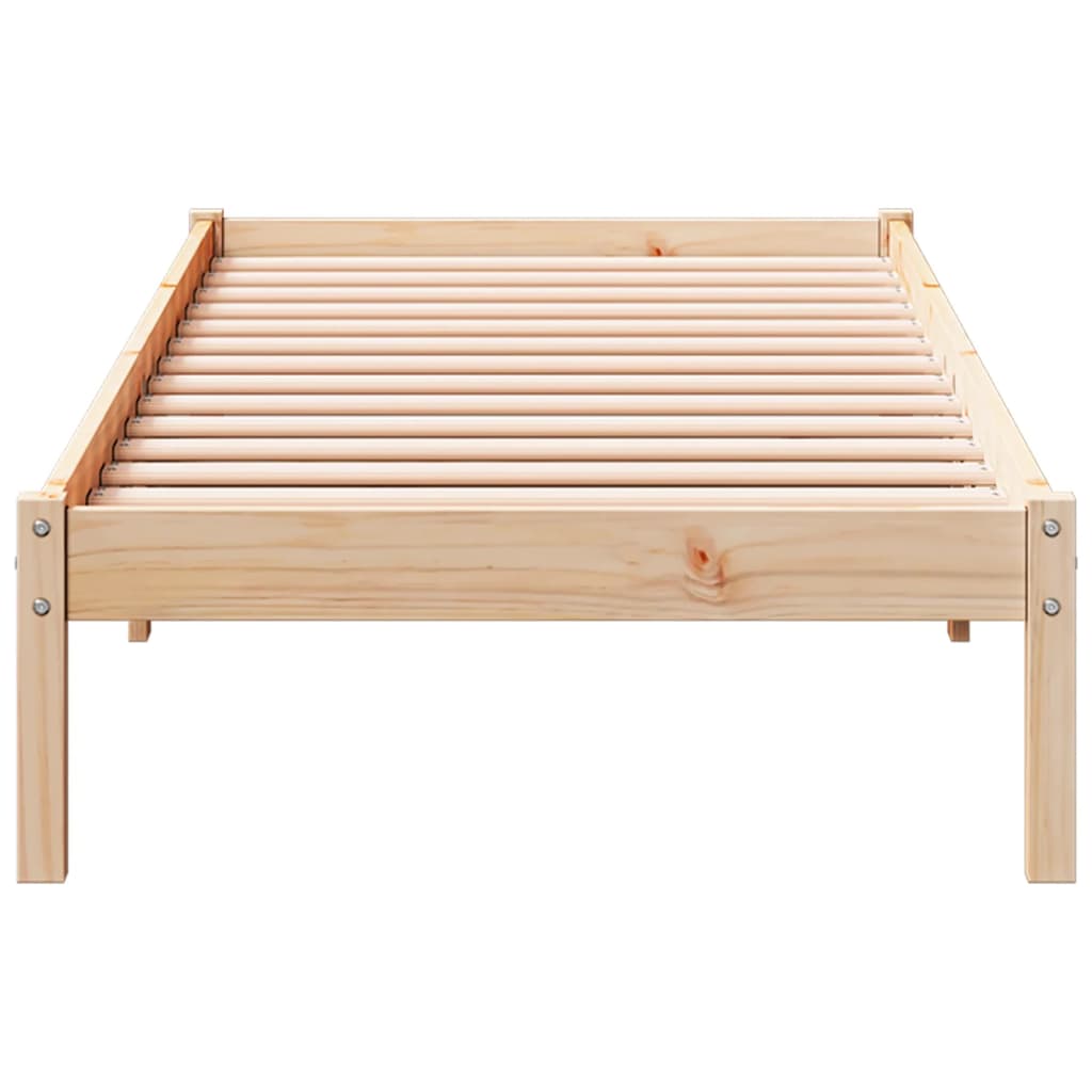 Letto Extra Lungo senza Materasso 90x210 cm in Legno di Pino
