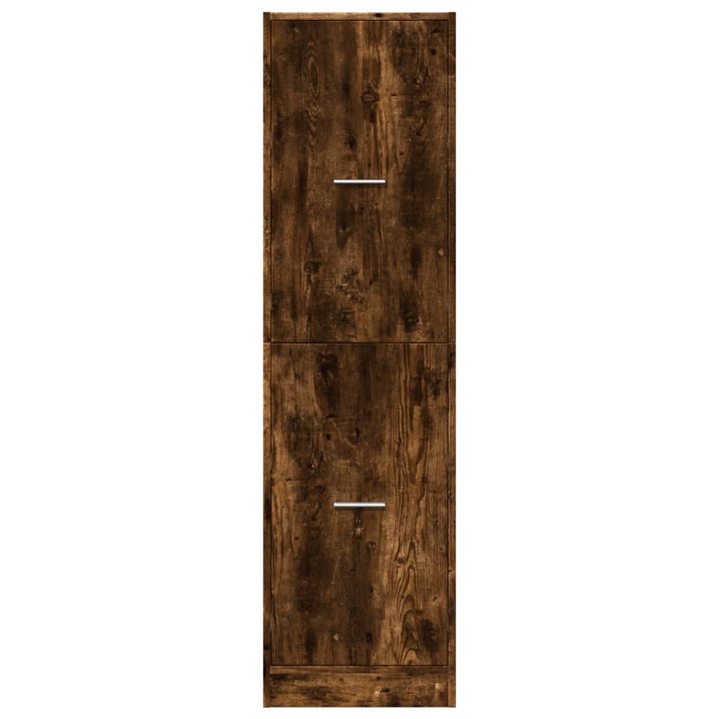 Armadietto da Farmacia Rovere Fumo 40x41x144,5 cm in Truciolato