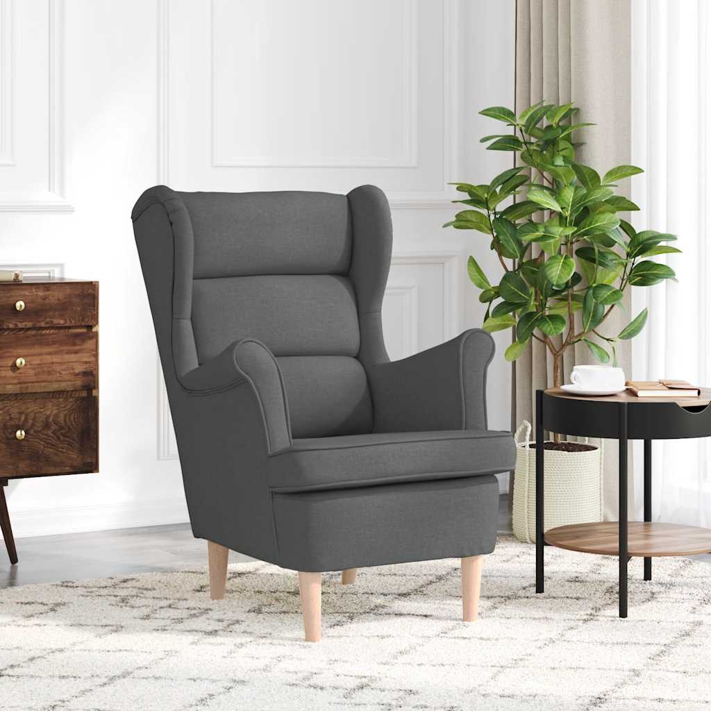 Poltrona Grigio Scuro 74x84x100 cm in Tessuto
