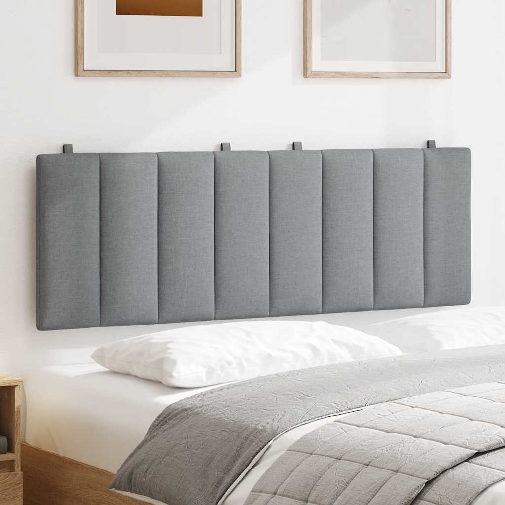 Cuscino Testiera Hanko Grigio Chiaro 120 cm in Tessuto