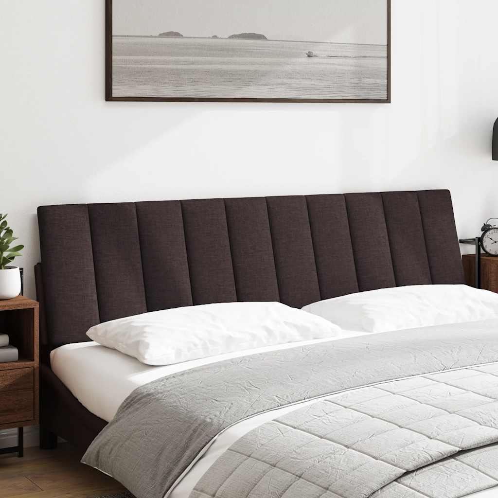 Cuscino Testiera Hanko Marrone Scuro 180 cm in Tessuto