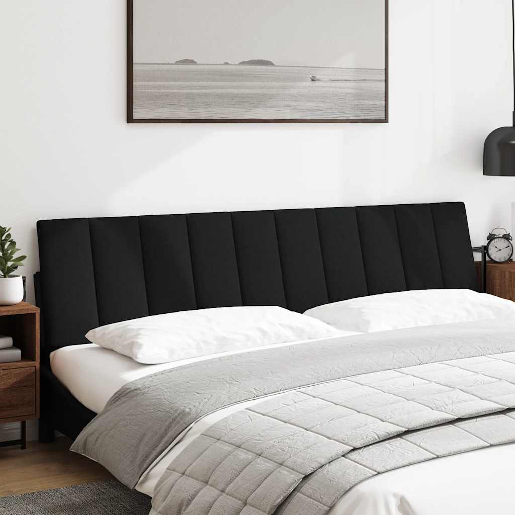 Cuscino Testiera Hanko Nero 200 cm in Tessuto