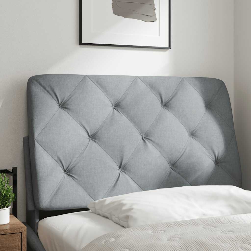 Cuscino Testiera Grigio Chiaro 90 cm in Tessuto