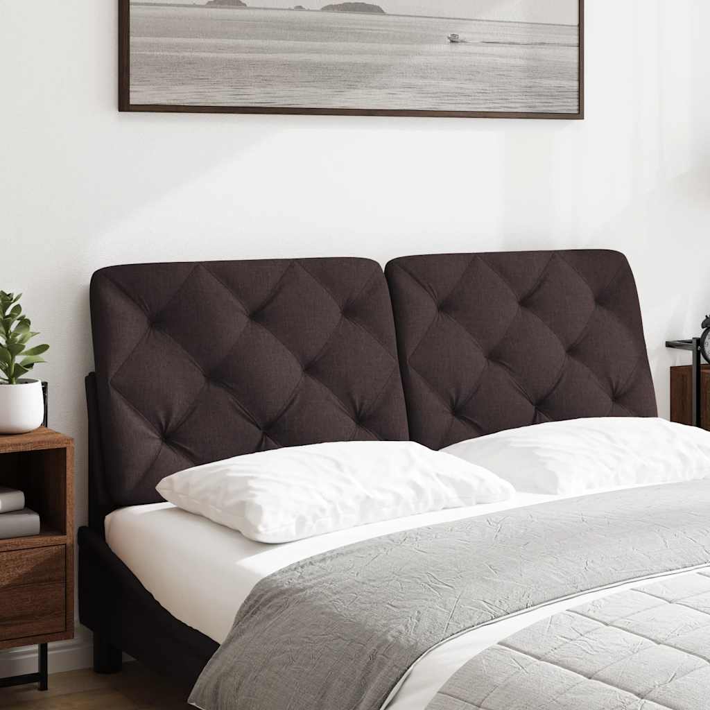 Cuscino Testiera Marrone Scuro 120 cm in Tessuto