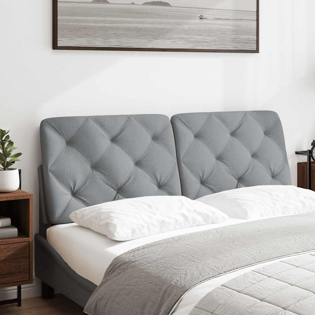 Cuscino Testiera Grigio Chiaro 140 cm in Tessuto