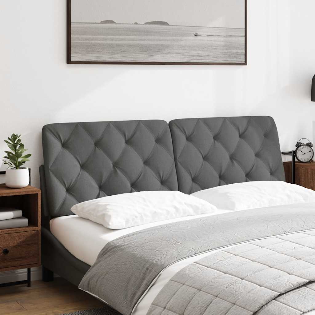 Cuscino Testiera Grigio Scuro 160 cm in Tessuto
