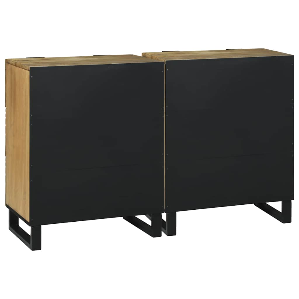 Set di Credenze con cassetto 2 pcs Naturale 60 x 33,5 x 75 cm
